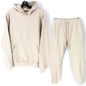 TALENTLESS Cream Hoodie and Sweatpants Set